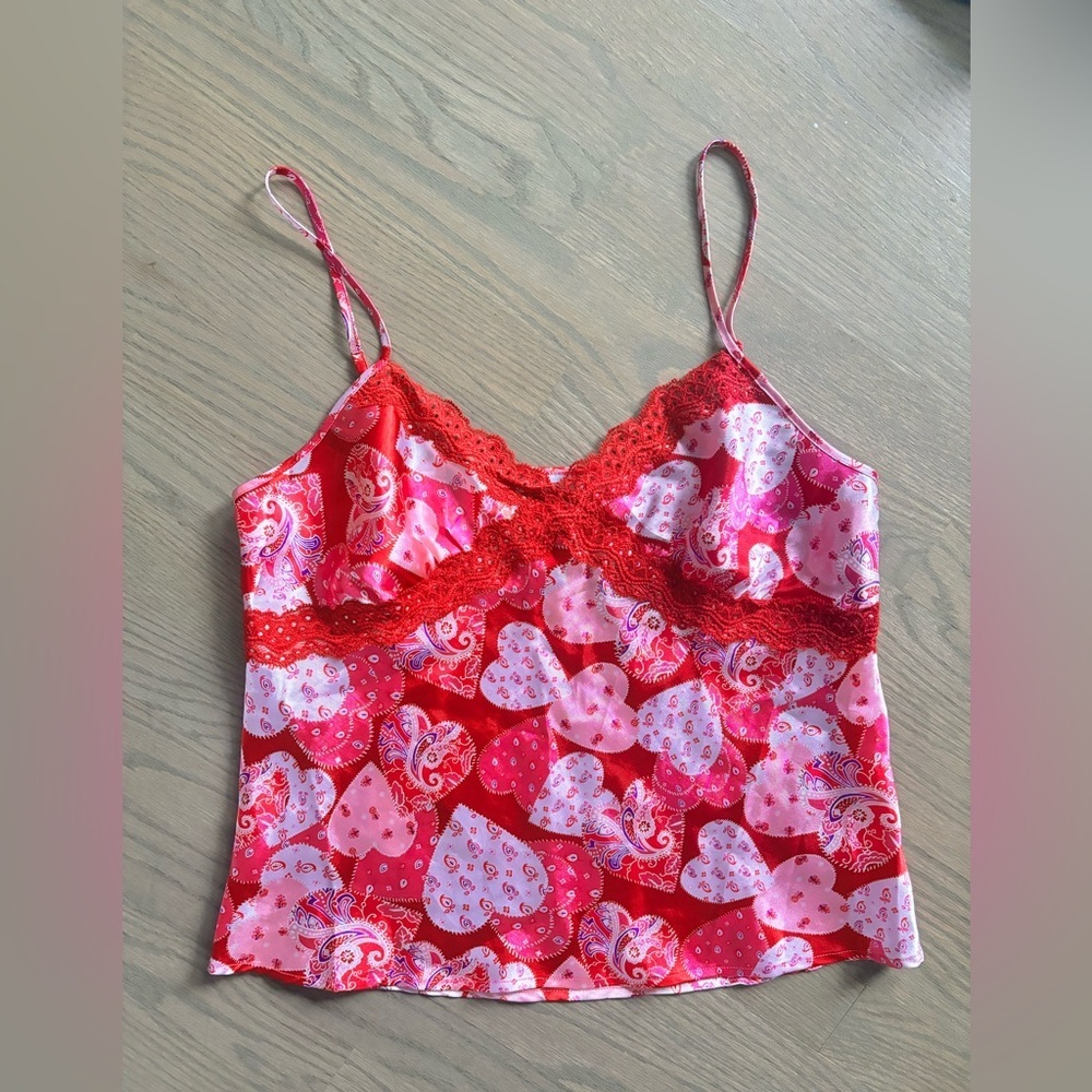 Vintage heart slip tank Jaclyn Smith Sleepwear women’s size small